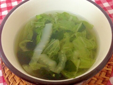 白菜とわかめの和風スープ★